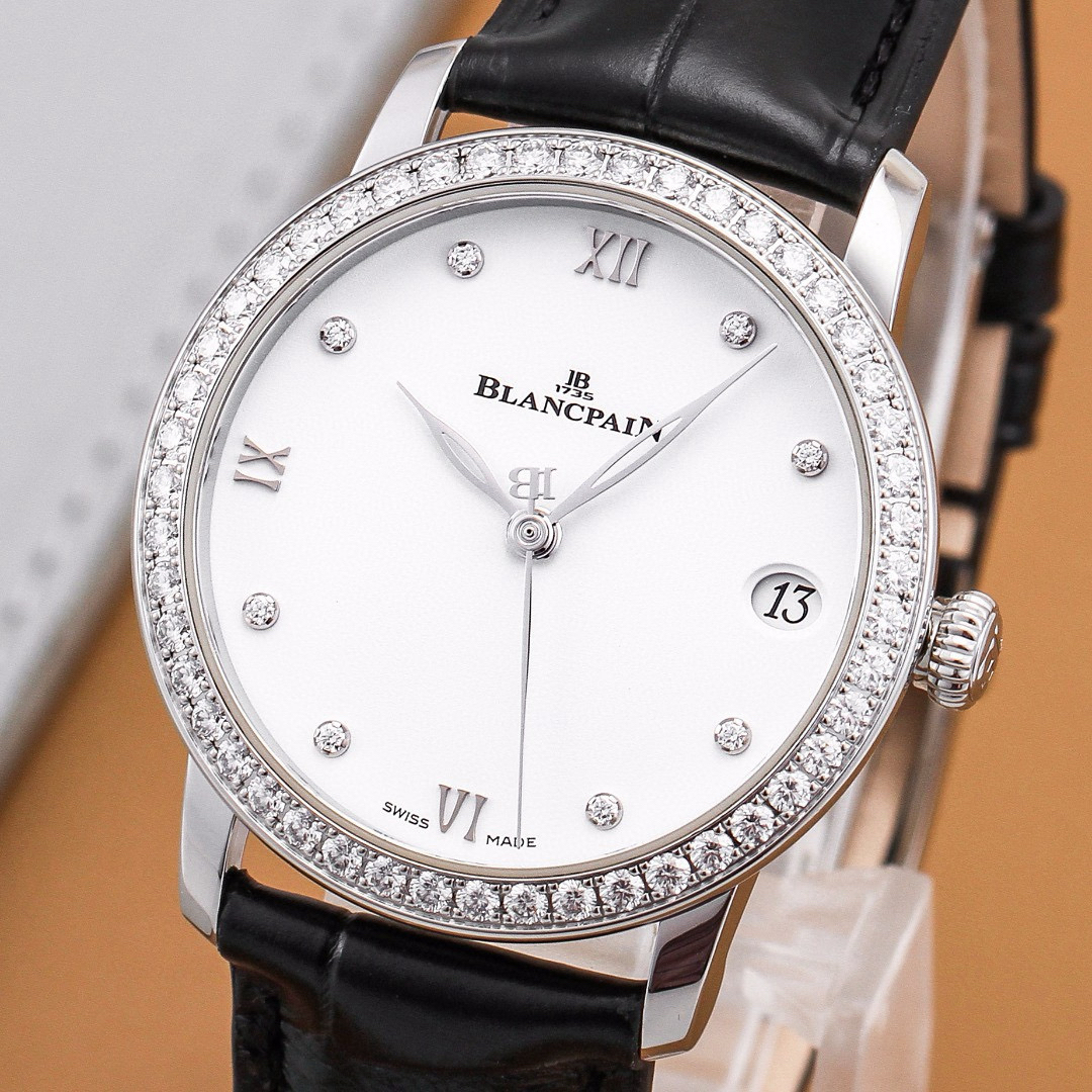 99新 Blancpain 宝珀麦麦推荐6107自动机械机芯33mm精钢原钻