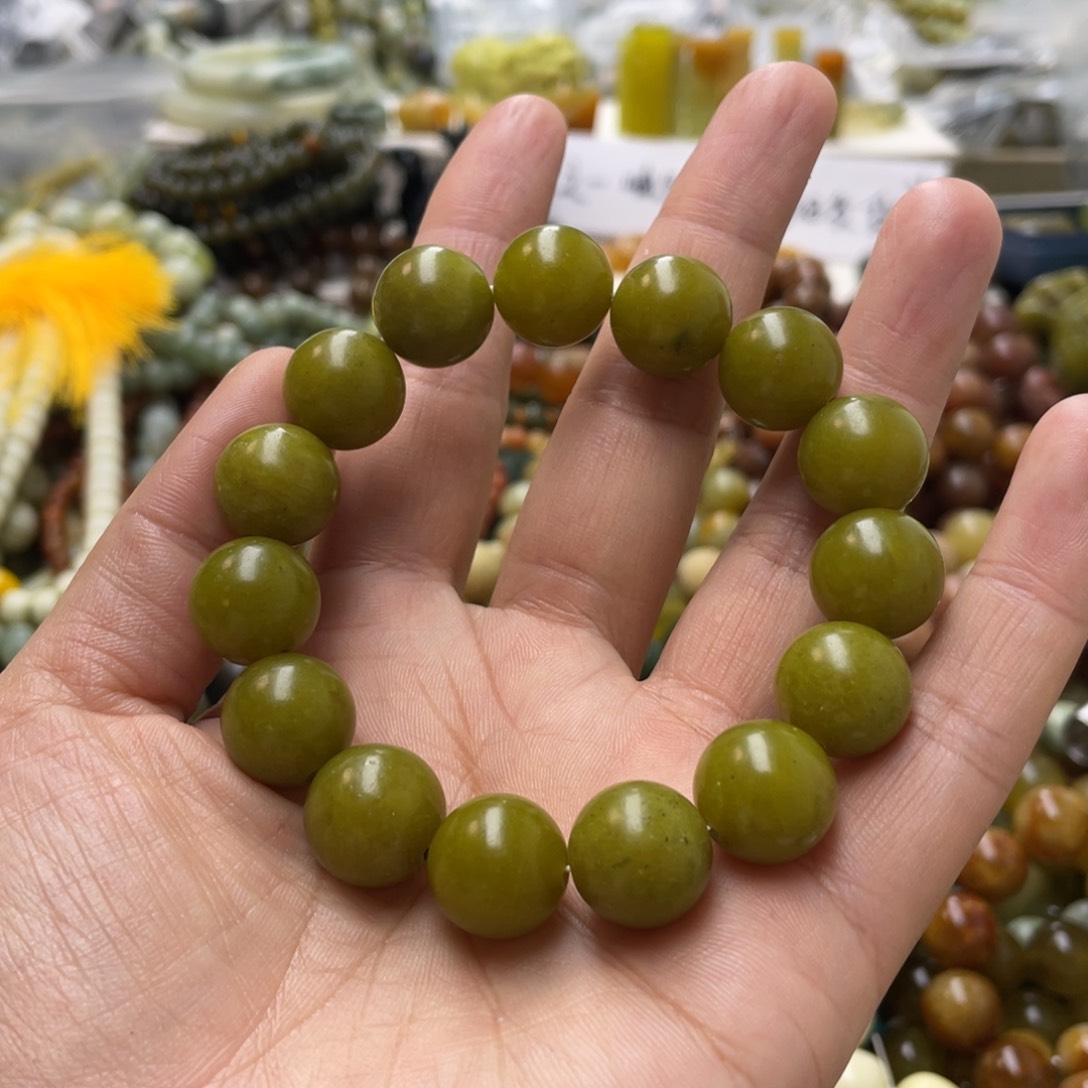 蛇纹石玉手链未镶嵌