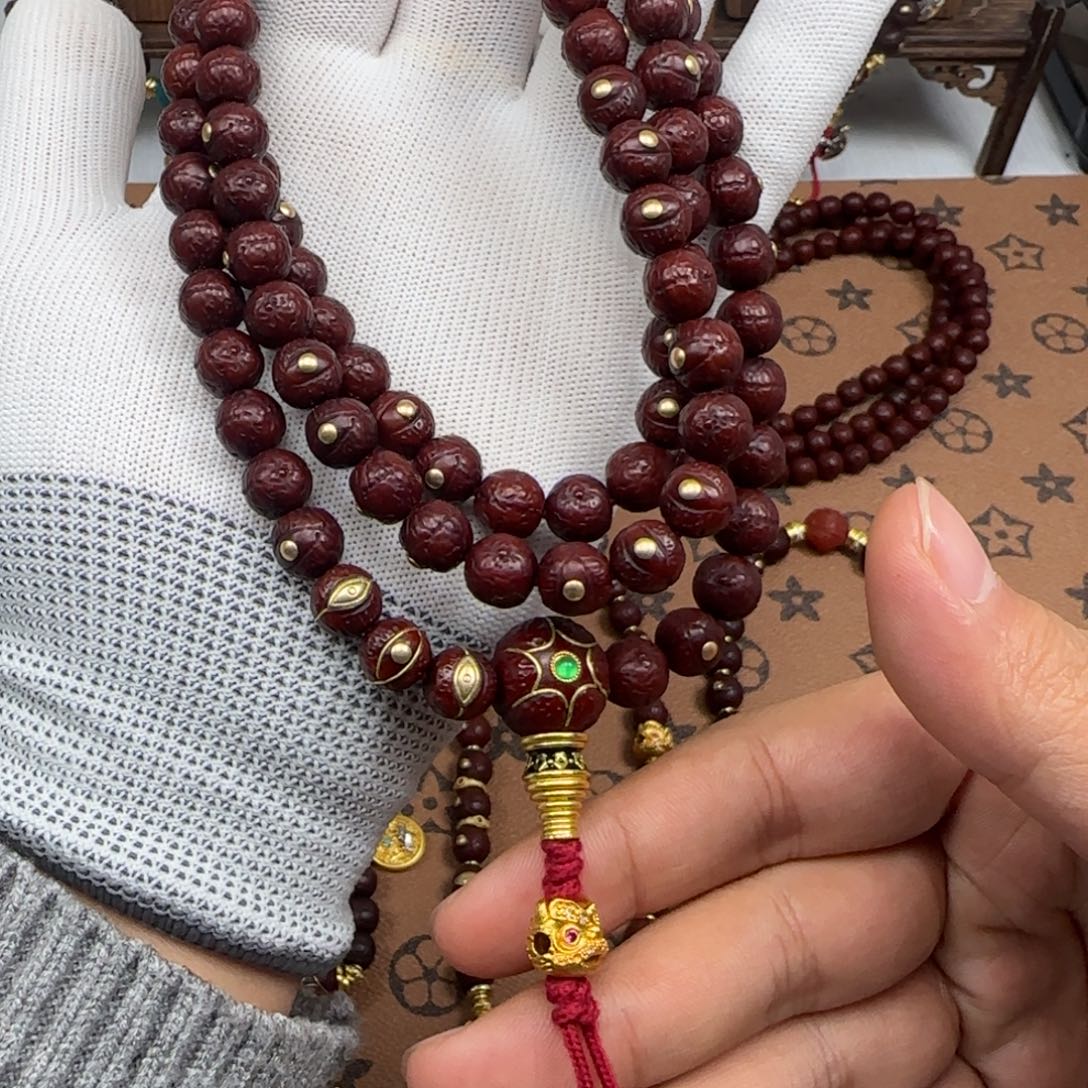 宁***吊坠凤眼菩提凤眼金钉108脖挂9+