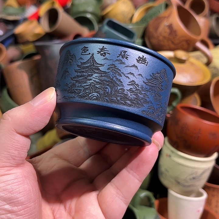 紫砂茶杯全手工紫砂主人杯