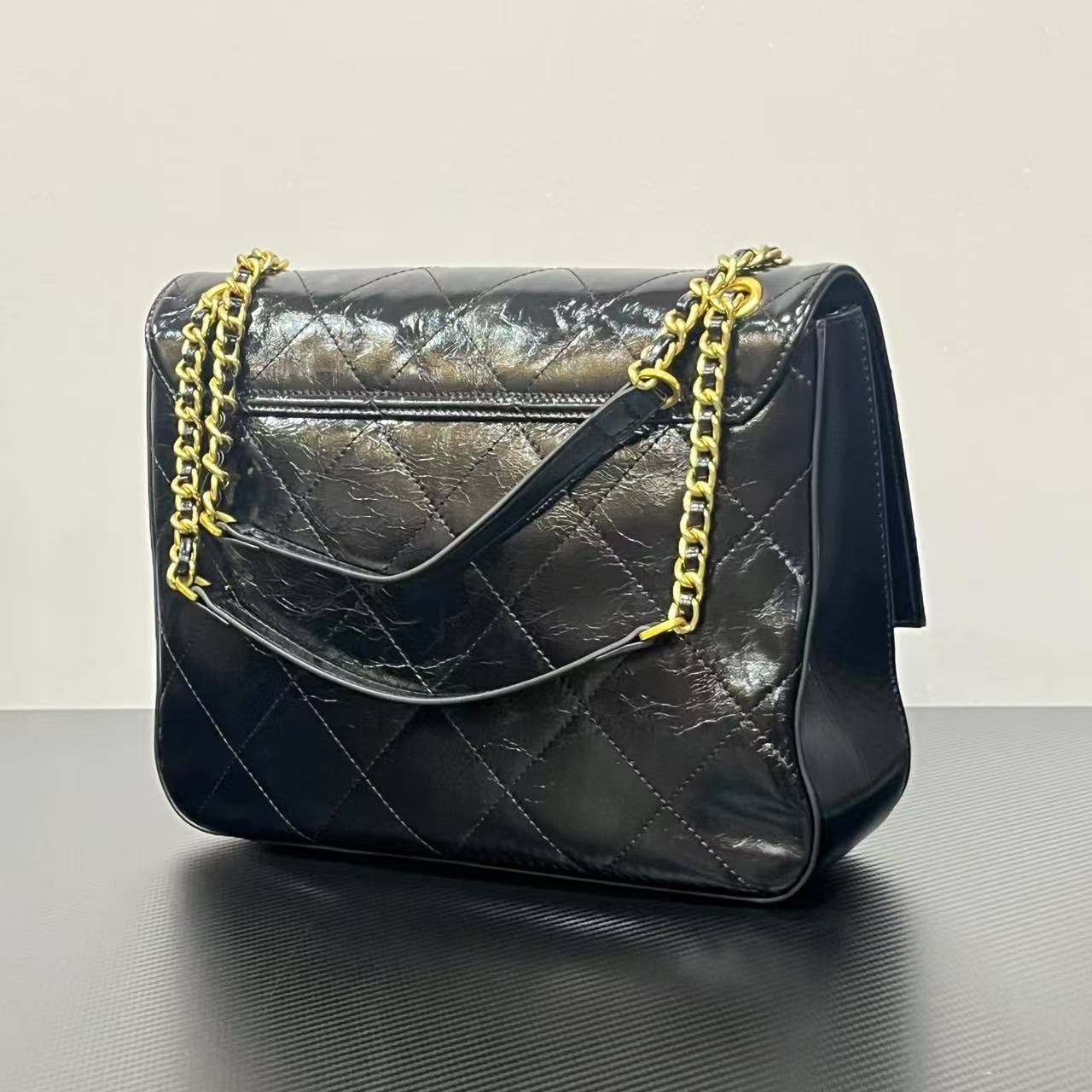 手工真皮包-L3360A-翻盖-阳-黑