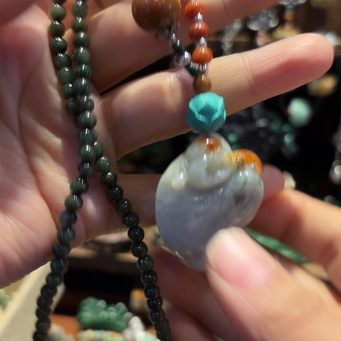 翡翠颈饰未镶嵌原创