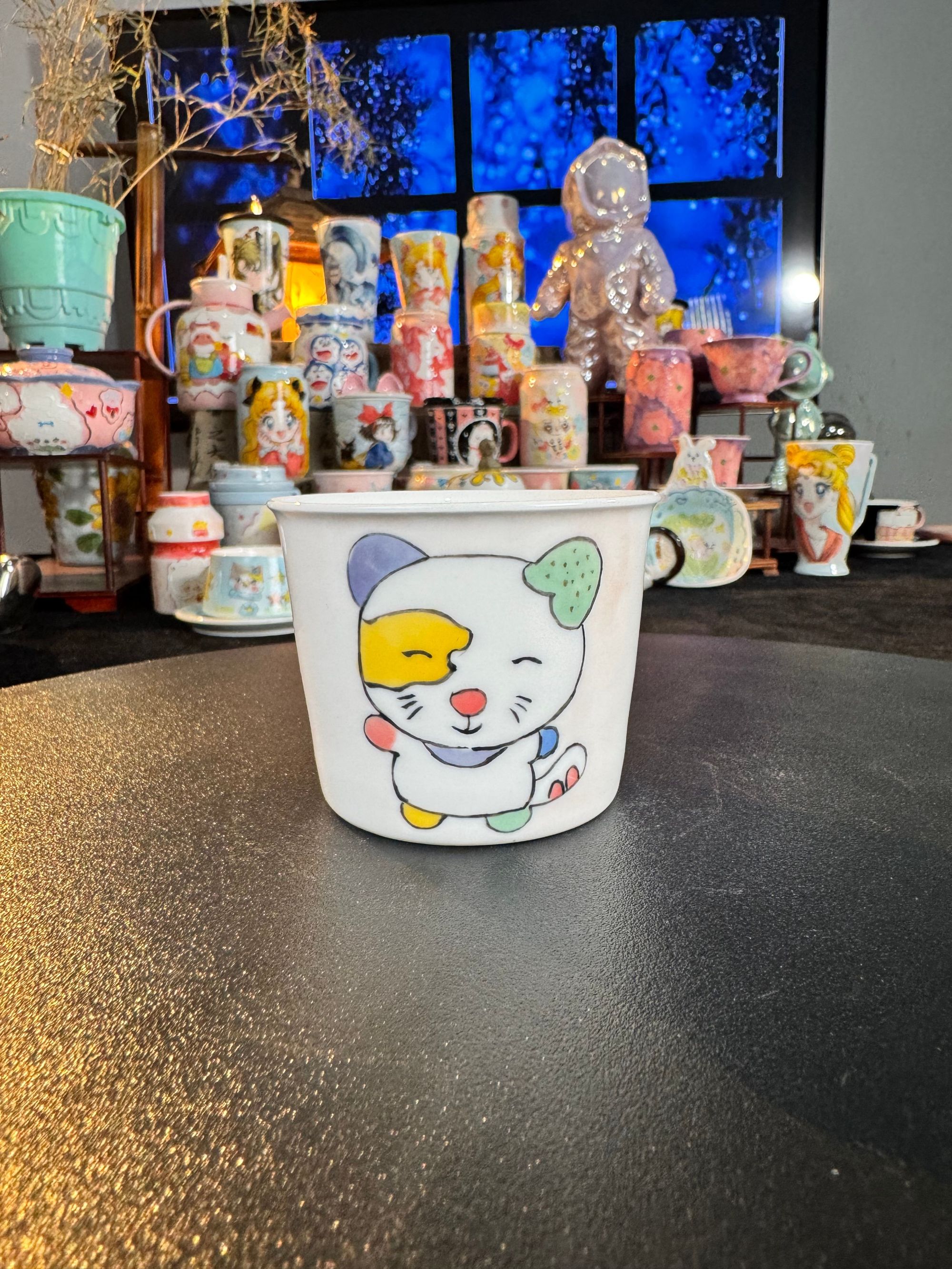 y08手工手绘小怪杯