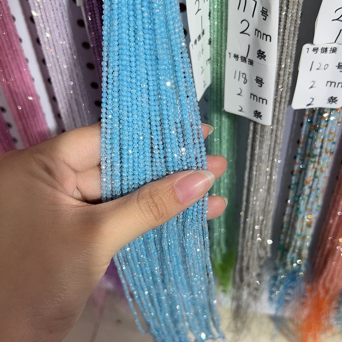 锆石非金属水蓝色冰花锆石卡2四条