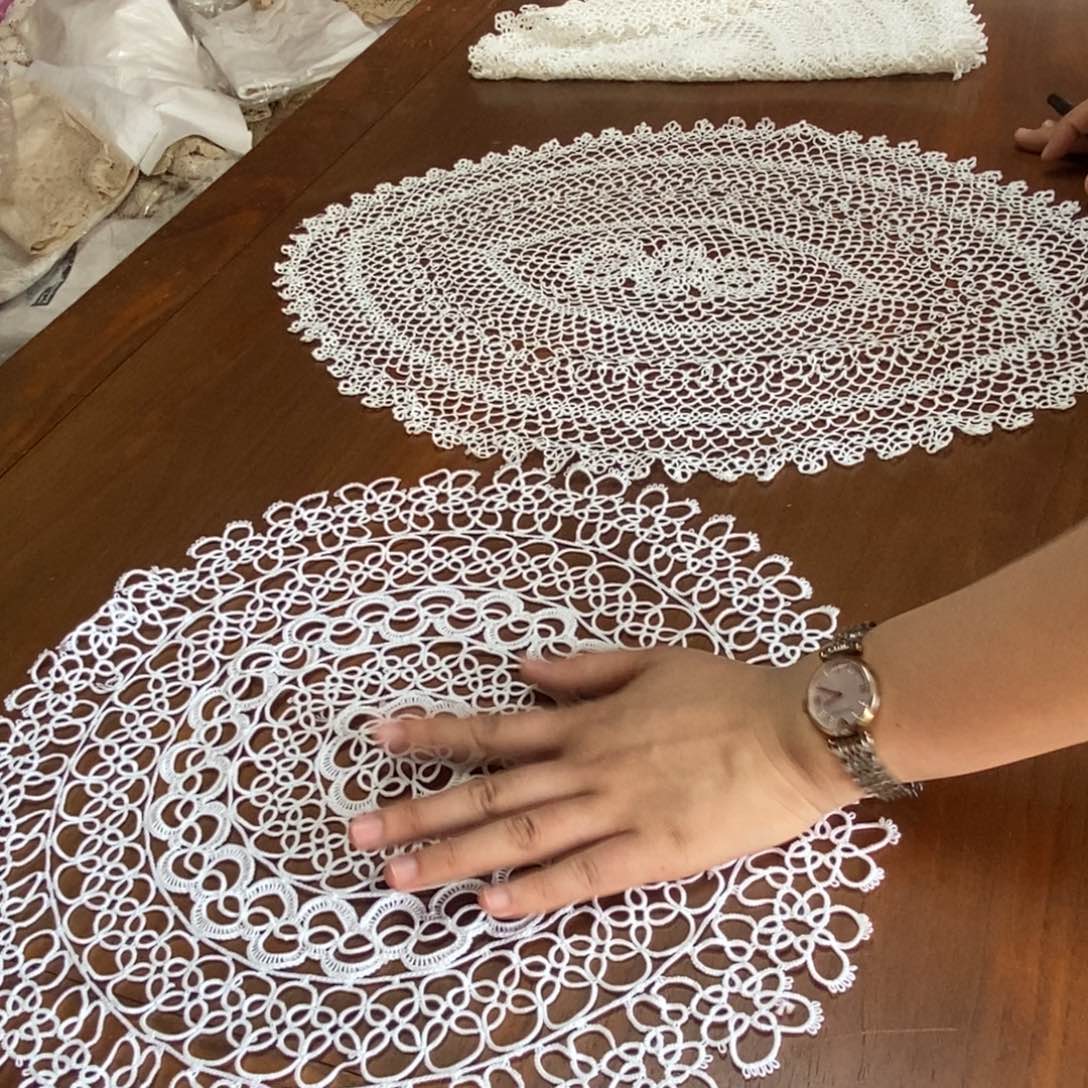 毛绒亚麻棉蚕丝124-38厘米圆