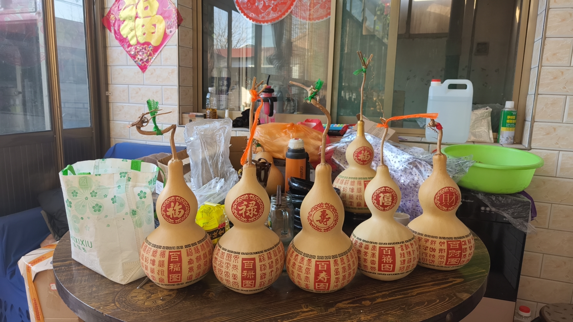 雕刻葫芦，福禄寿喜财