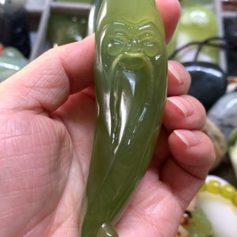 蛇纹石玉未镶嵌手把件