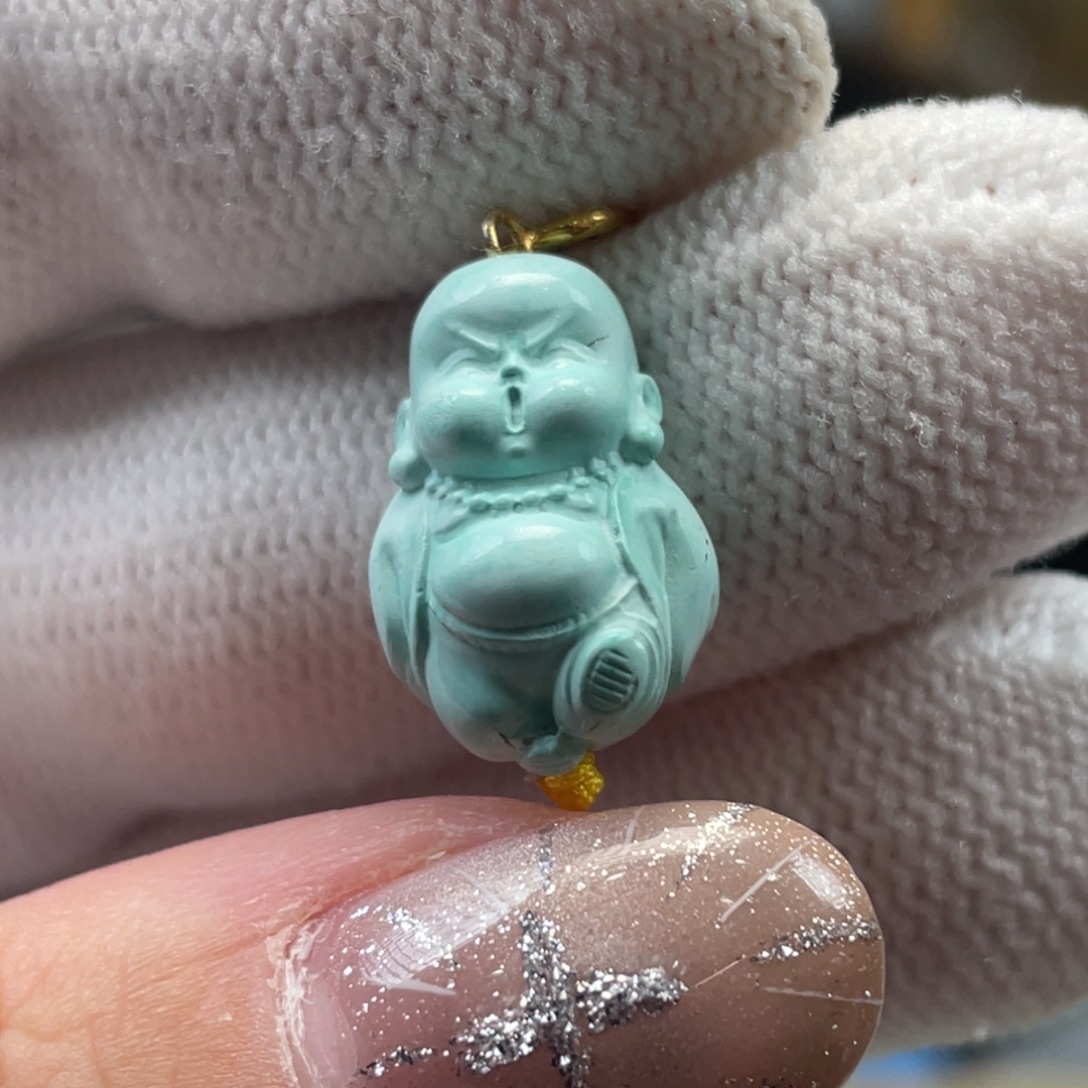 绿松石未镶嵌挂件