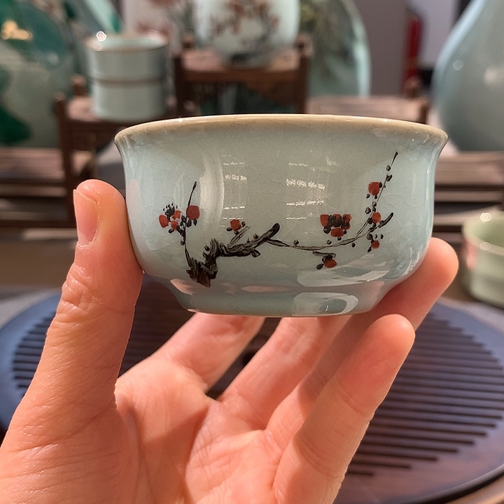 汝瓷釉上彩主人杯