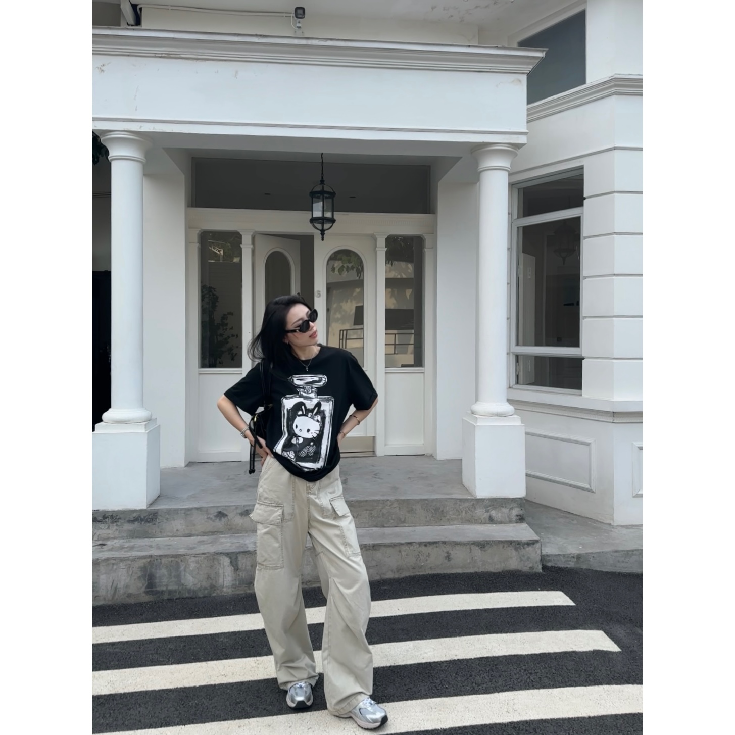 清仓【出游计划裤】加长夏季美式复古女显瘦宽松阔腿工装裤su160