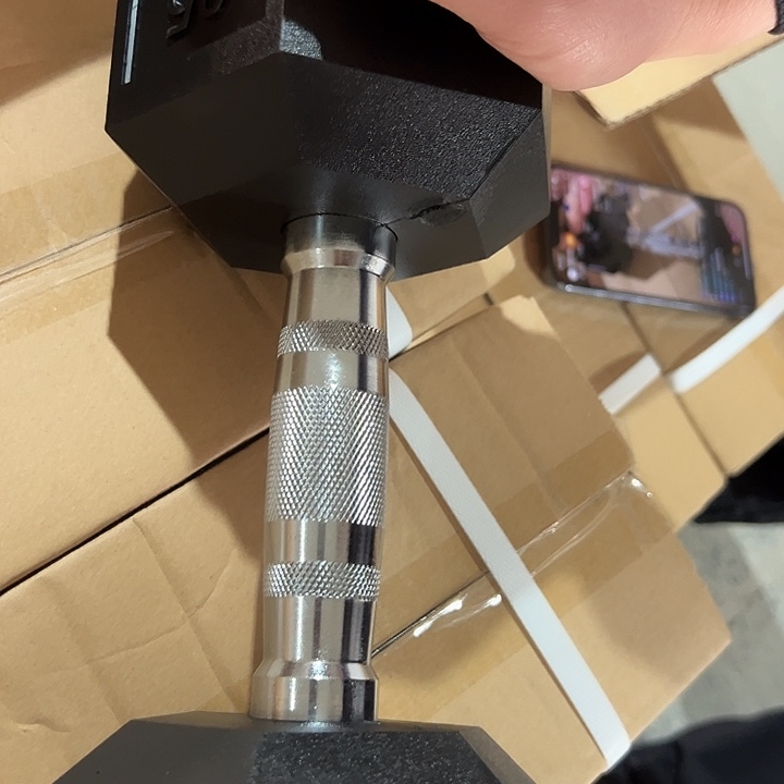 全新六角实心铁哑铃10公斤一对