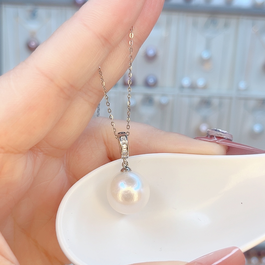 合金淡水珍珠吊坠(赠链)