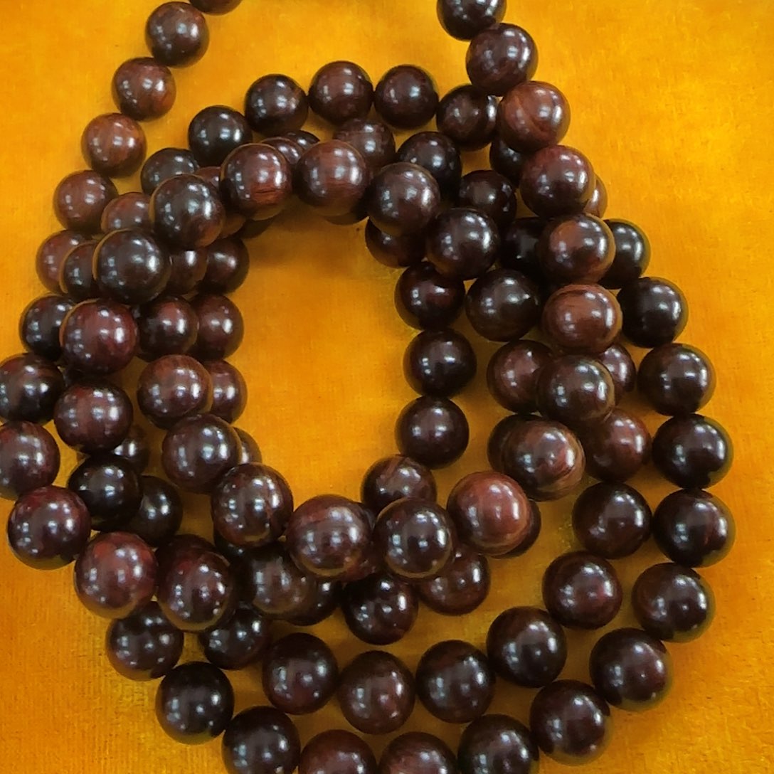 黄花梨/降香黄檀手串/手链海南黄花梨1.2/108 老料