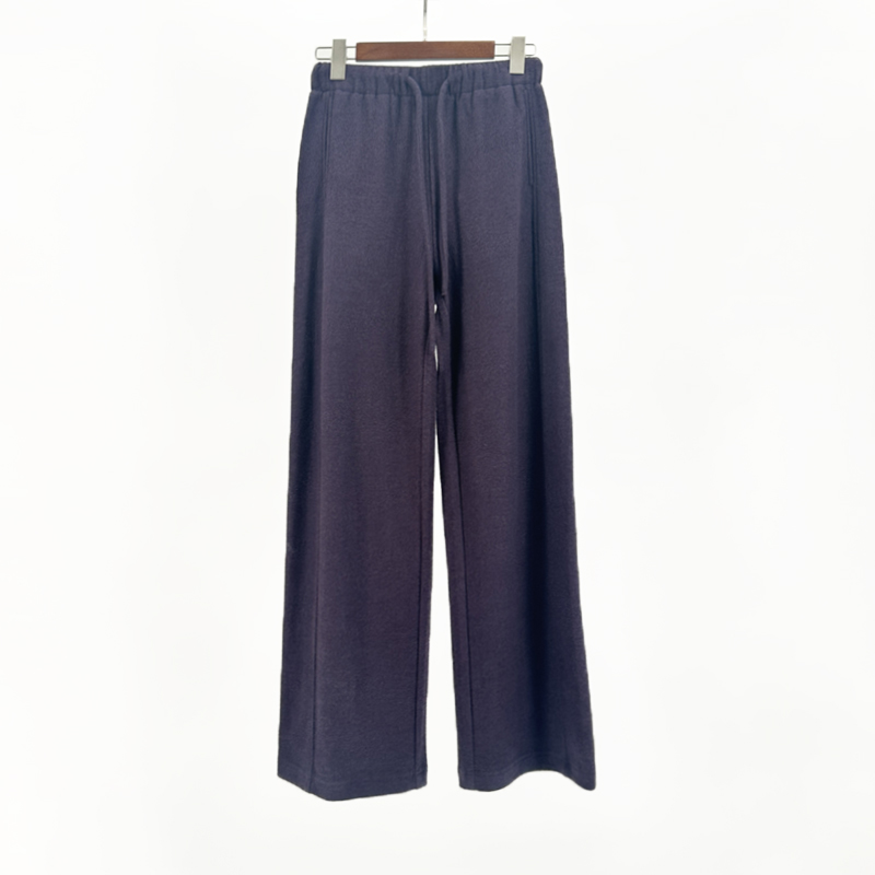 休闲裤女2025秋冬新款女柔软弹力100%羊毛长裤松紧腰休闲卫裤百搭