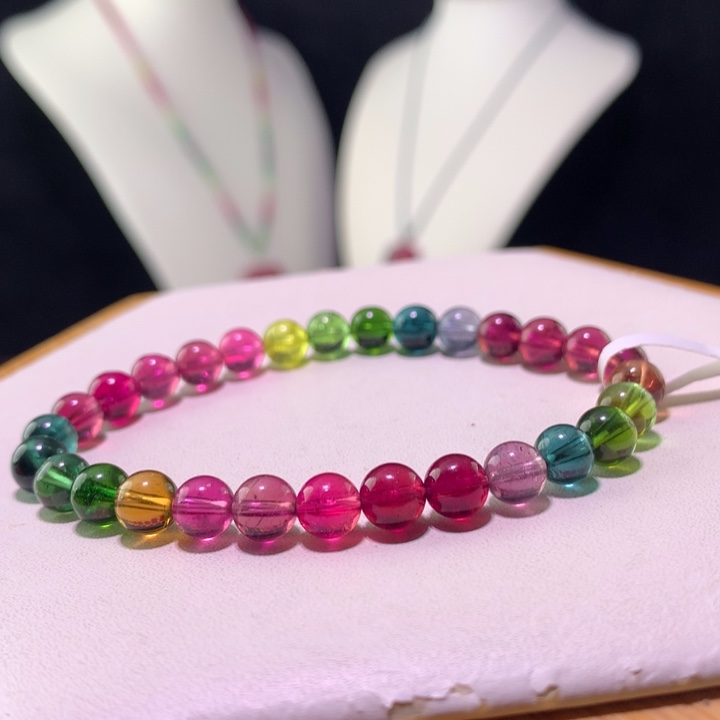 双色碧玺手链未镶嵌