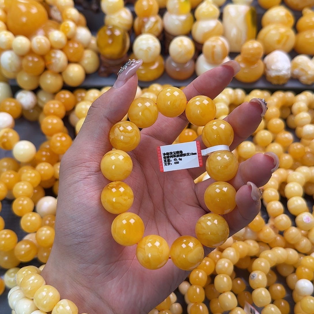 蜜蜡未镶嵌珠宝奇石同料18mm