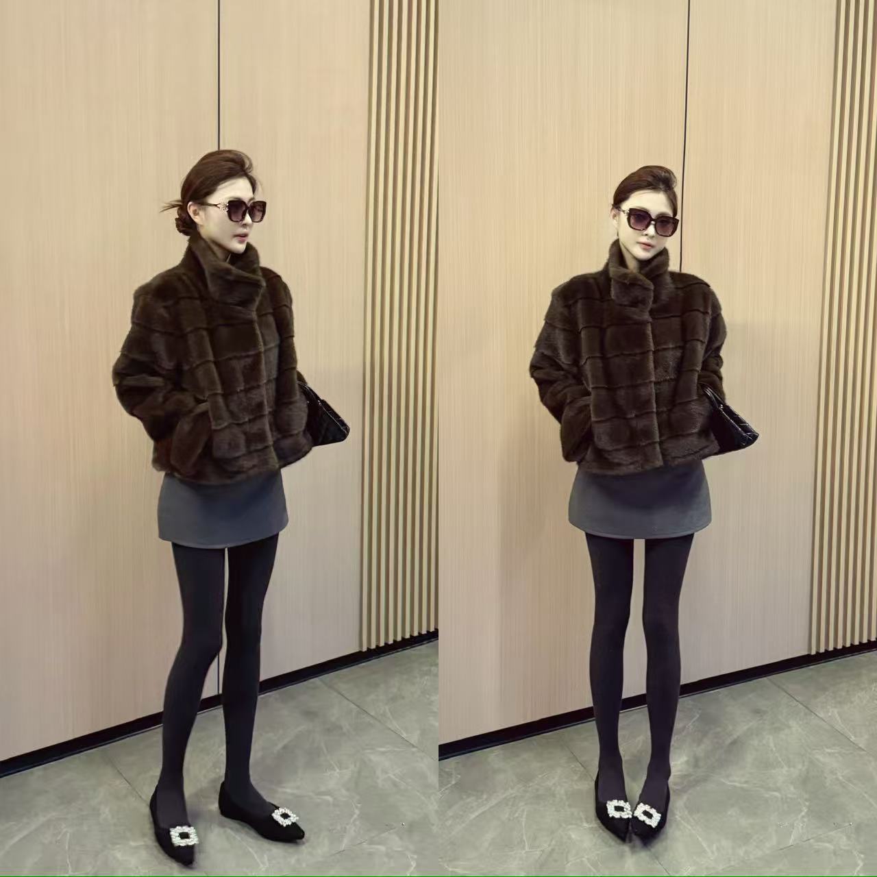 1029【中古小富婆】显贵富态环保毛外套