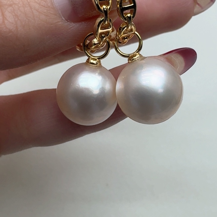 拼合珍珠（马贝珠）耳饰银S925镶嵌