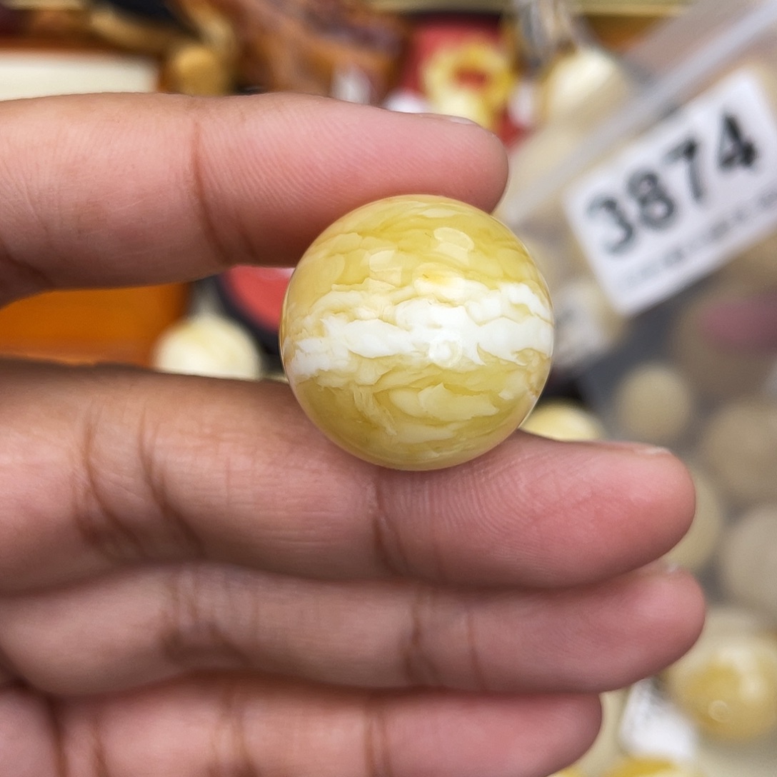 蜜蜡未镶嵌珠宝奇石沙眼22.7虎皮