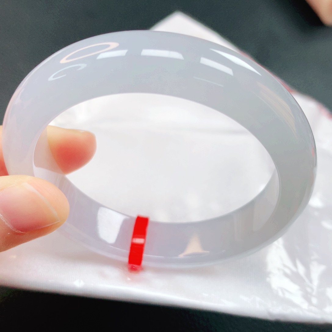 翡翠未镶嵌手镯51圈口