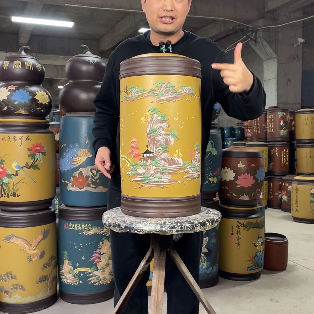 宜兴原矿紫砂茶叶罐