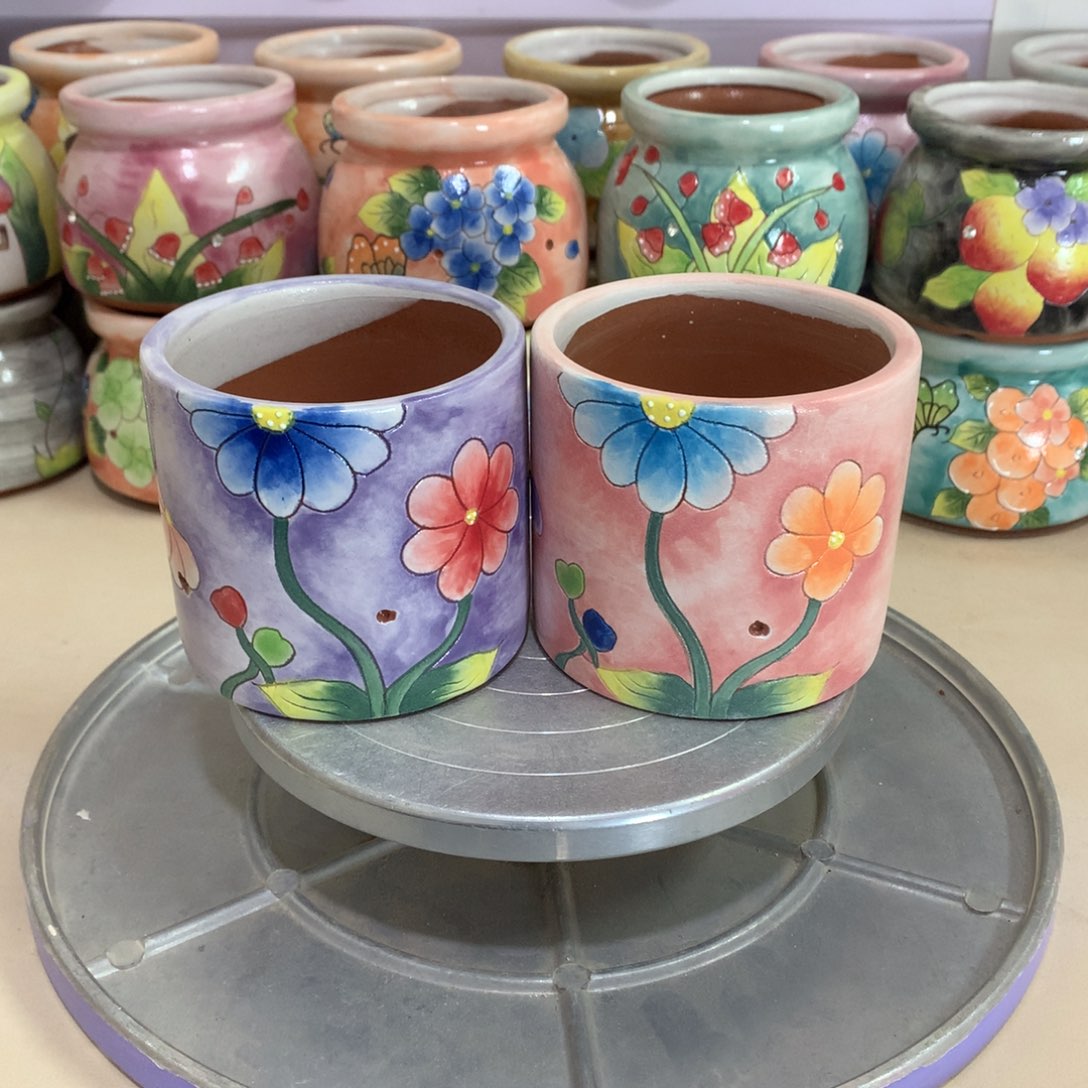 福利花盆，手绘花盆