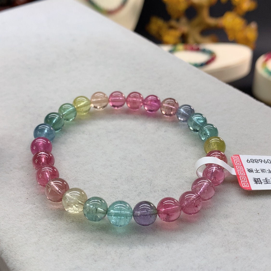 【闪购商品】未镶嵌手链碧玺荧光人鱼单圈7