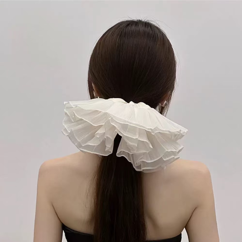 (201-300)发绳大肠圈简约气质头花头绳发饰头饰甜美网纱欧根纱