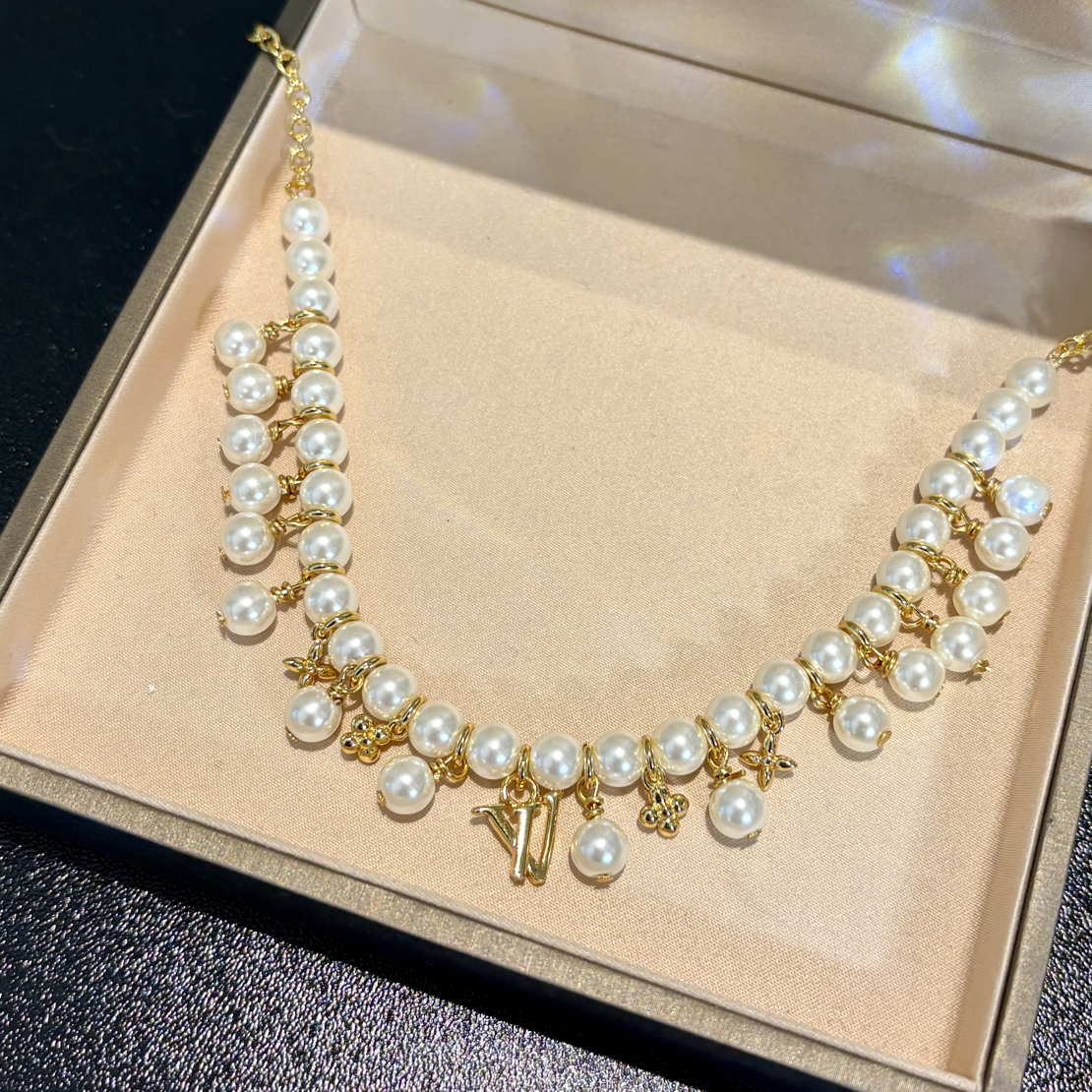 铜合金仿珍珠项链 B1655 鼎版 气质贝珠项链