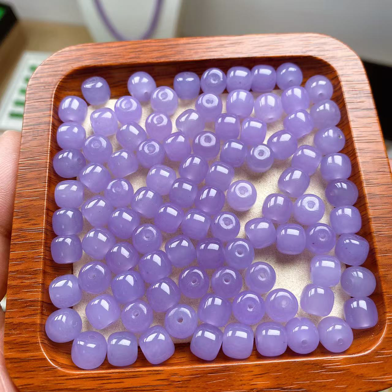 天然缅料A货 8mm左右 老型珠 多样性发一