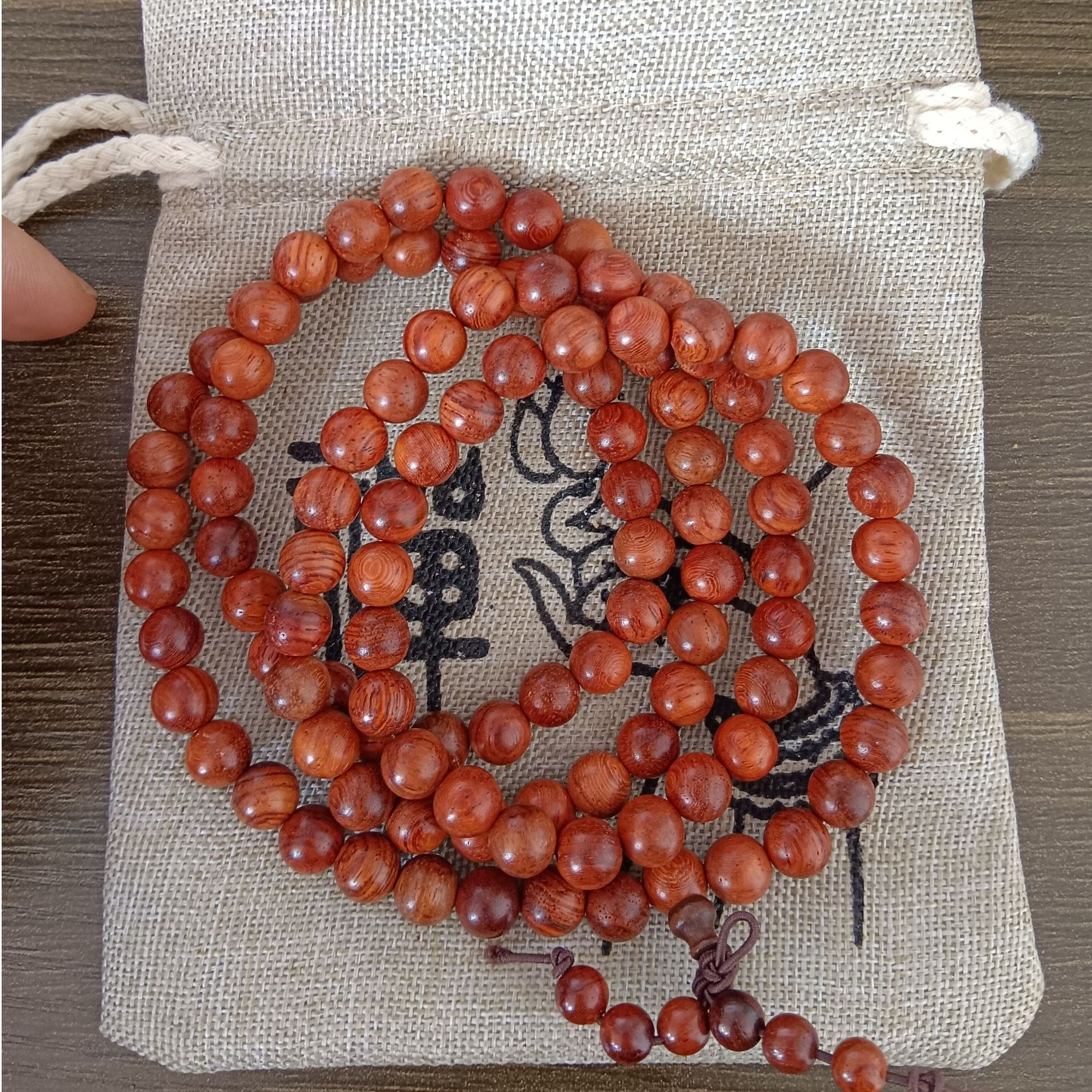 A88酸枝木手串老挝酸枝手链红木念珠手持男女文玩佛珠多圈108颗