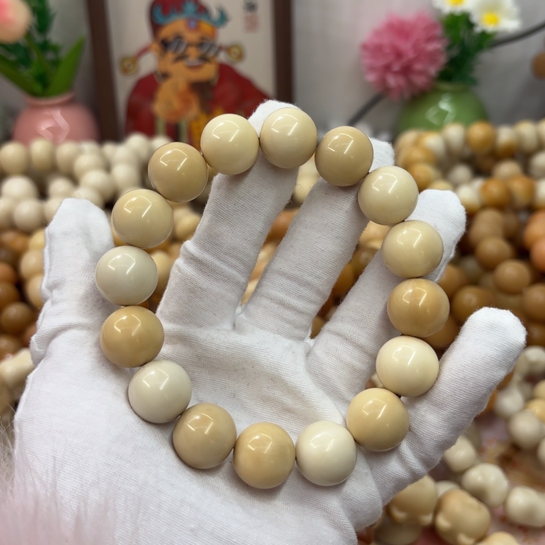 吊坠菩提根/象牙果16干磨瑕疵牙果圆珠008