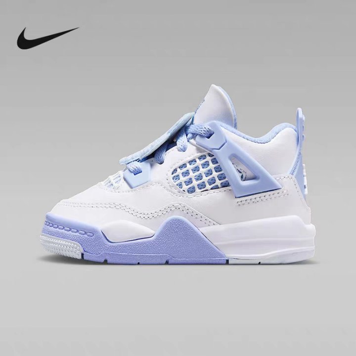 NIKE耐克 婴童 Jordan 4 Retro TD 乔丹运动篮球鞋蓝色IB8961-100