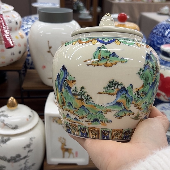 瓷片茶叶罐茶叶罐@@1420