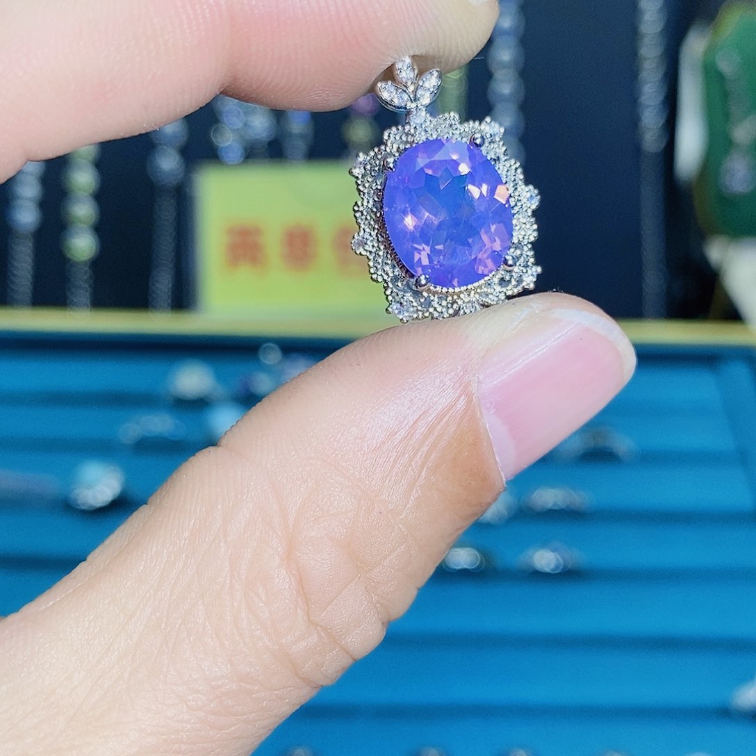 紫晶珠宝半成品银S925镶嵌