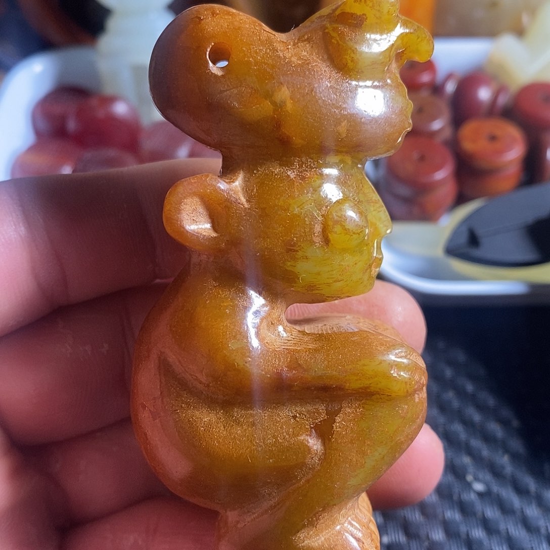 蛇纹石玉合金颈饰