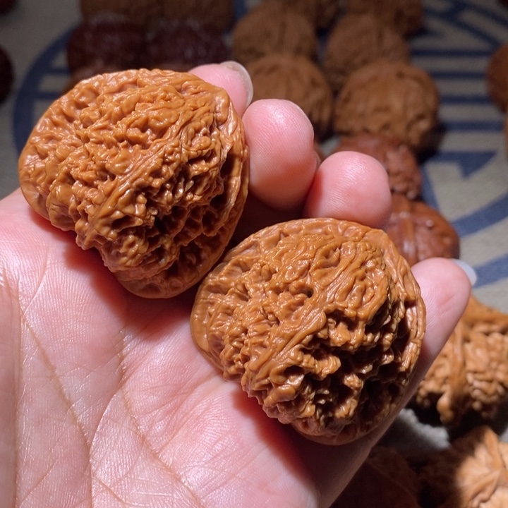 竹***笙文玩核桃把件核桃