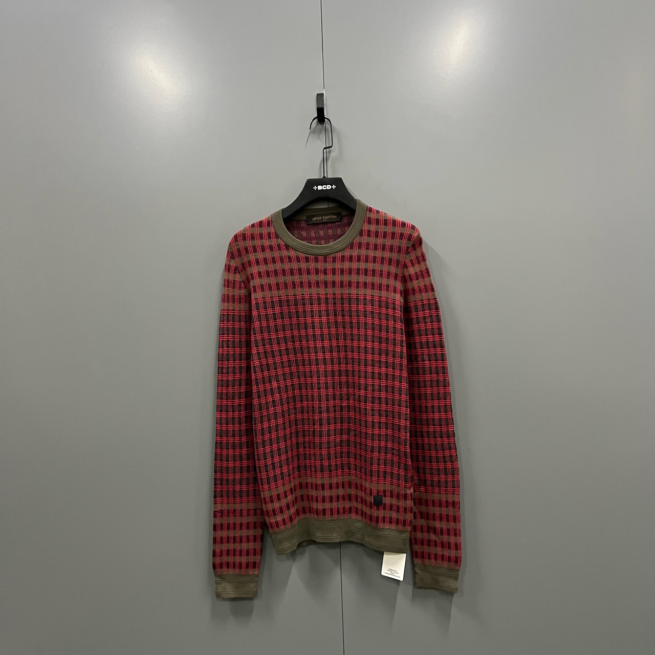 95新 LouisVuitton/路易威登 （jp）205 格纹满印羊毛针织衫 L