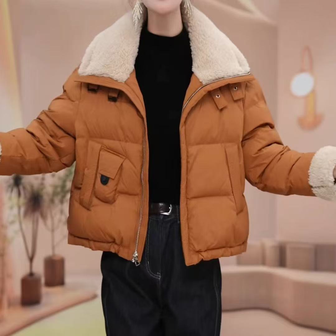 高档加厚白鸭绒羽绒服2024冬季新款洋气修身遮肉显瘦保暖百搭外套