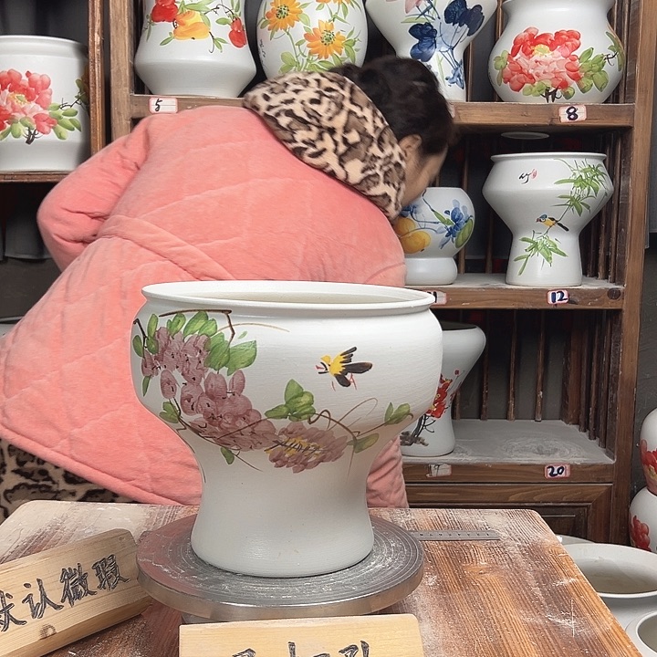 摆件口22紫藤款陶瓷新款陶瓷