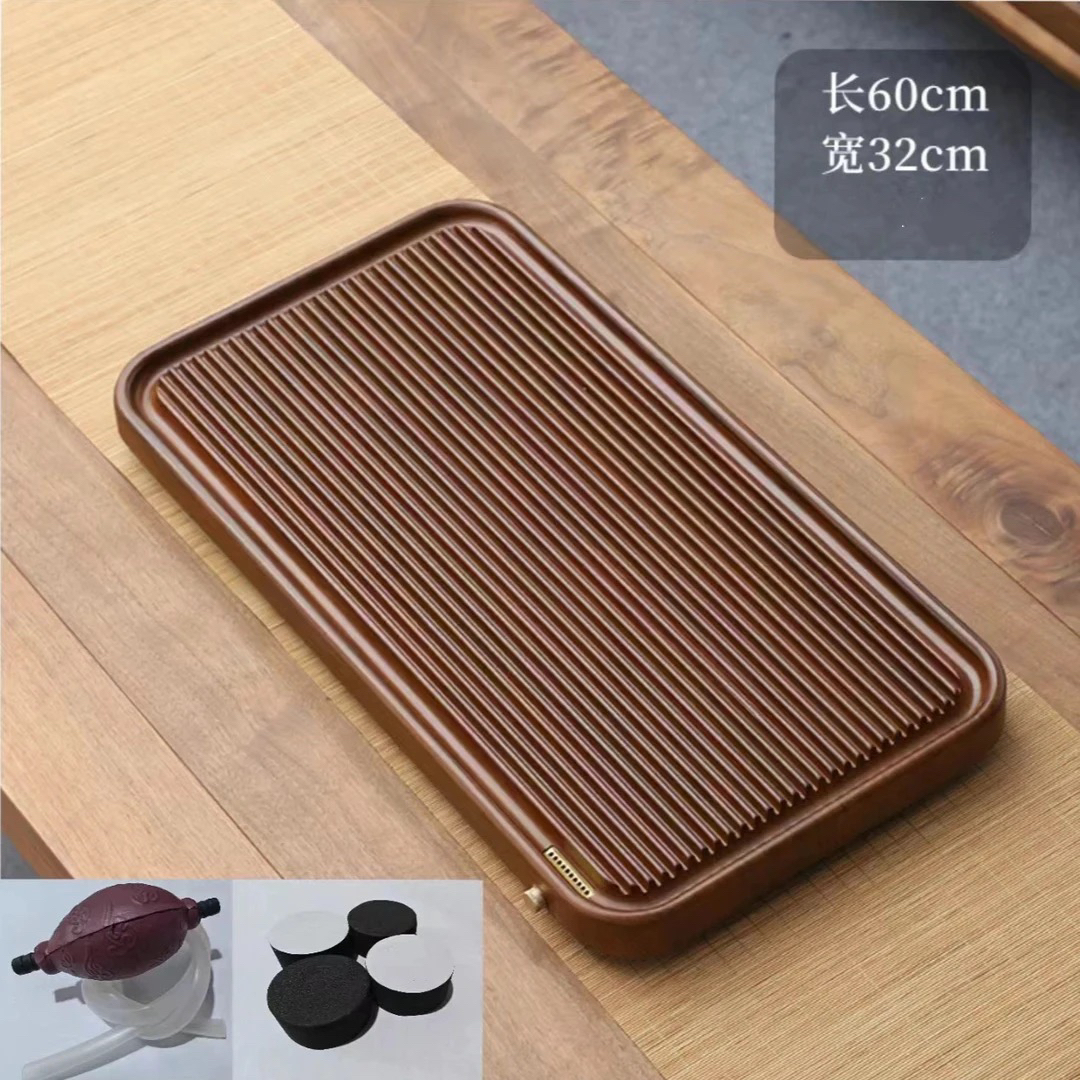 直条60*32茶盘家用天然整块实木茶台新款中式高端简约茶具