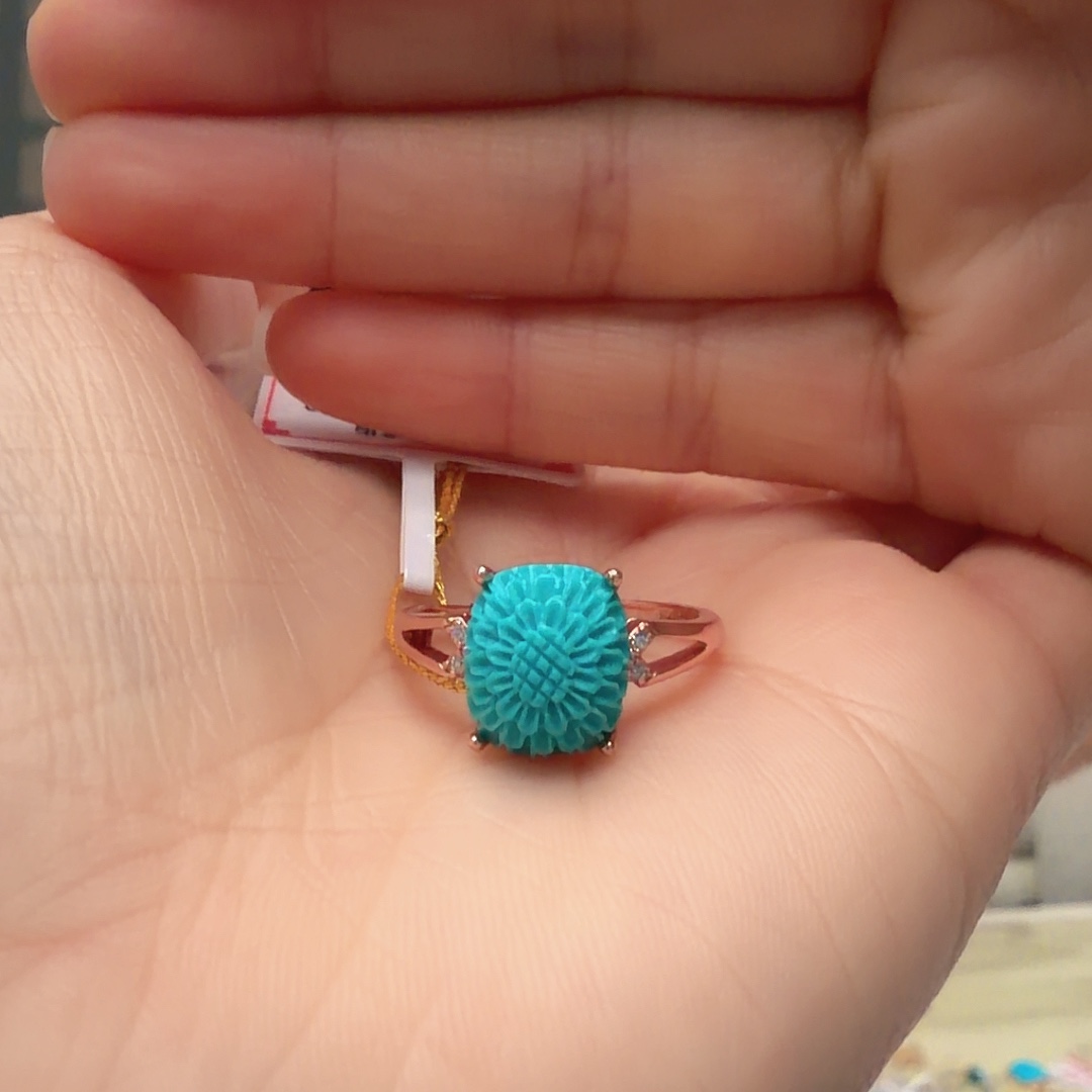 绿松石未镶嵌戒指