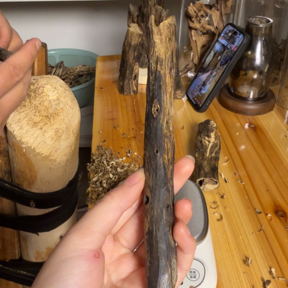 沉香张勺子虫漏香21克