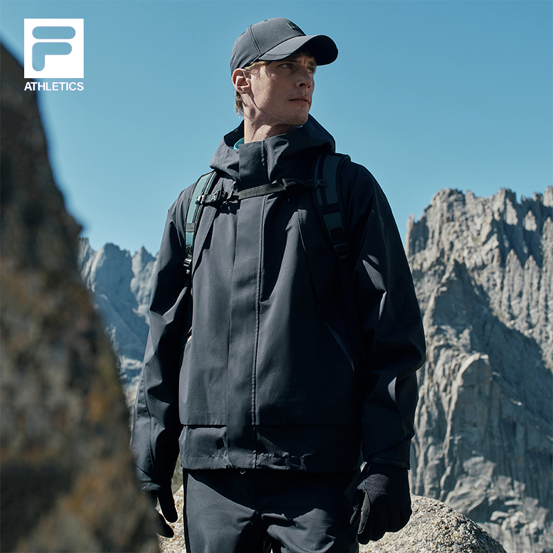 【经典户外冲锋衣】斐乐FILA男女同款防风防水经典外套A51M441703F