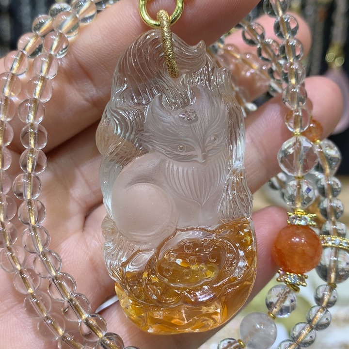 水晶颈饰未镶嵌天然