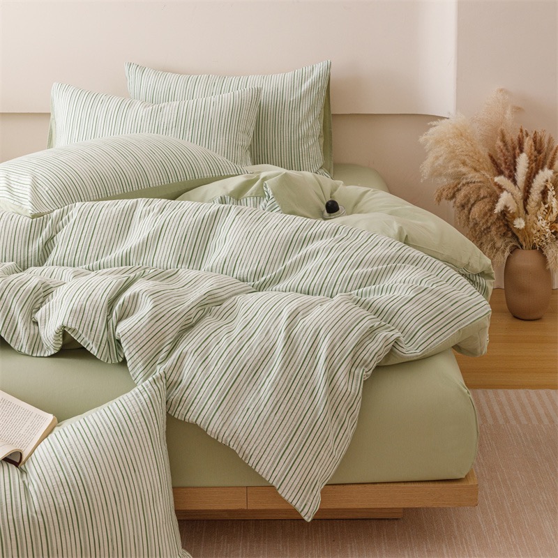 2025纯棉新品轻奢风三层纱初恋提花纯棉春夏系列四件套