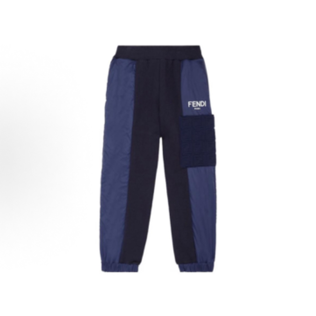 99新 FENDI/芬迪 拼色Logo透气休闲 裤/12A/D01418