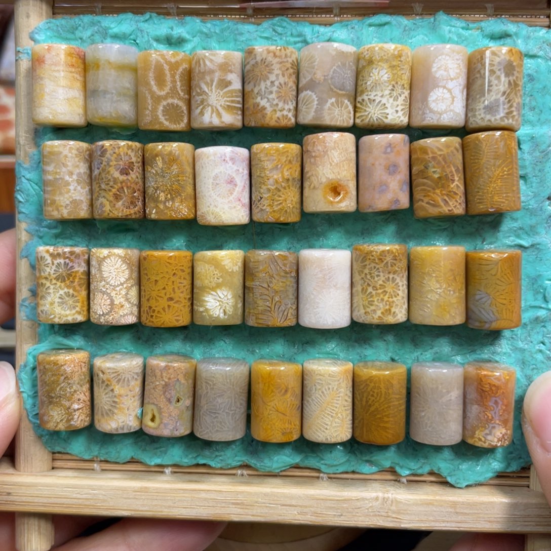 硅化玉未镶嵌颈饰桶珠10米1个