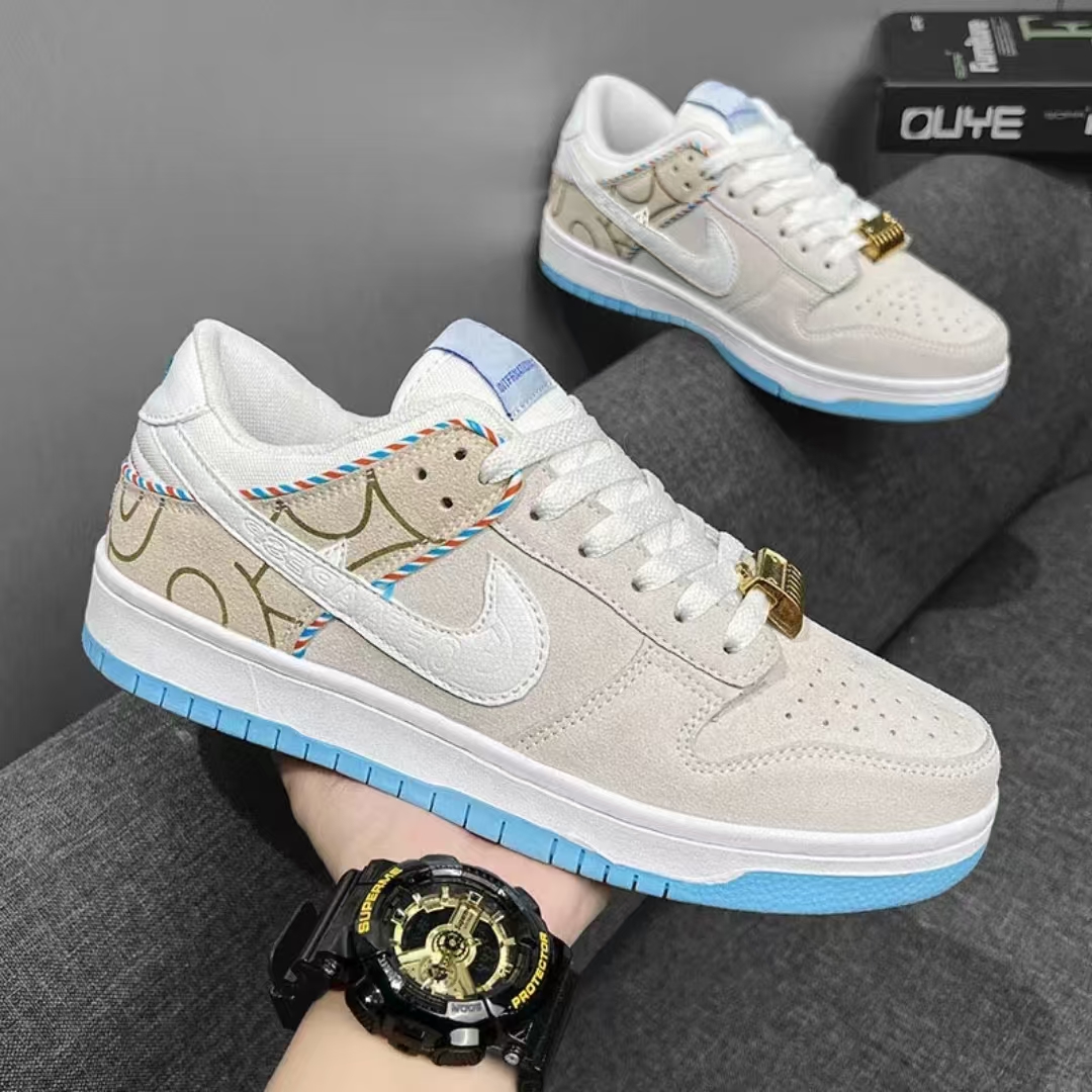 NK莆田版本男鞋白紫鸳鸯低帮板鞋空军学生三太子敖丙dunk运动鞋女