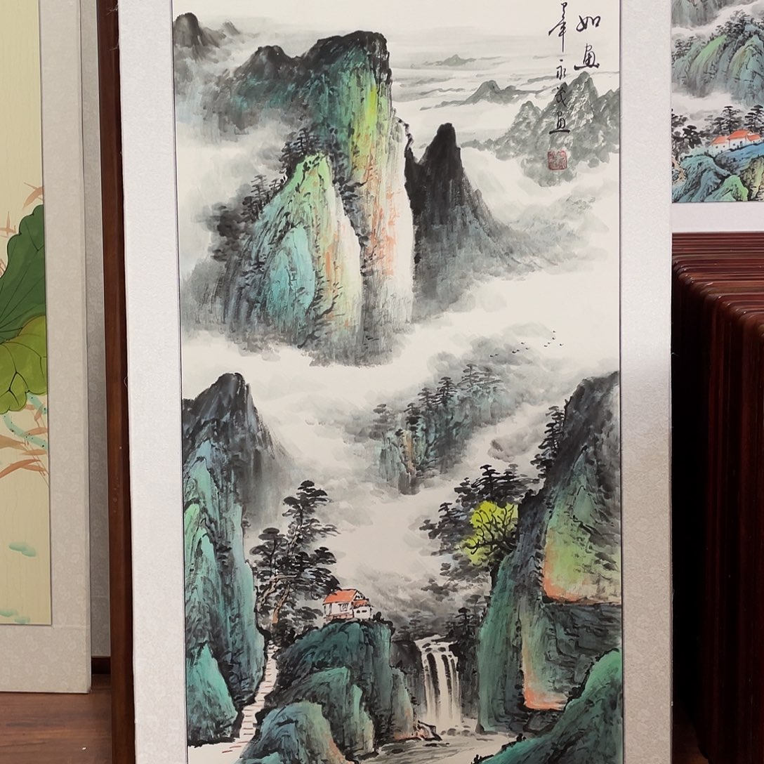 国画带框尺寸63*123厘米
